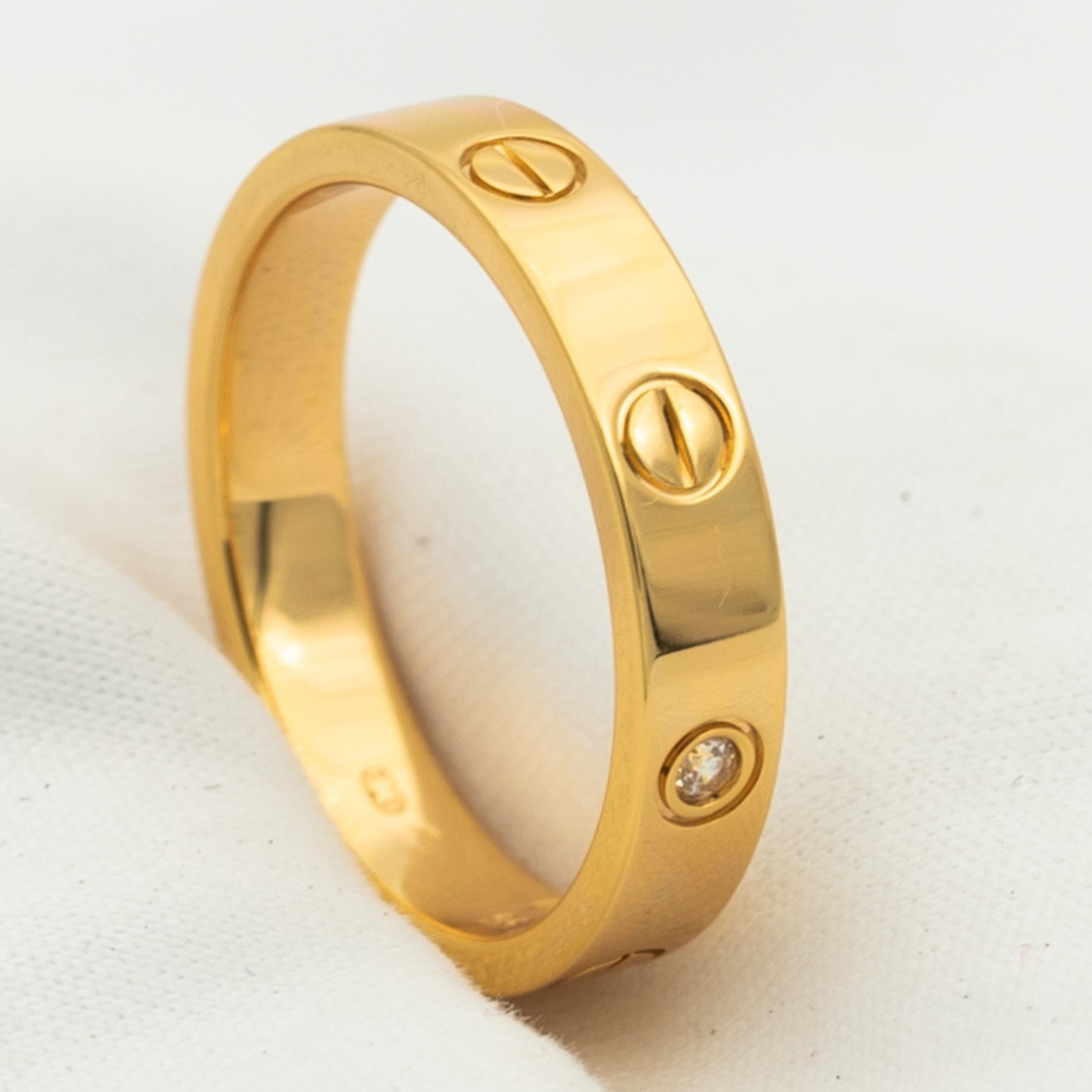 [Lumi Jewels]BAGUE LOVE 4MM 1 DIAMANT OR ROSE