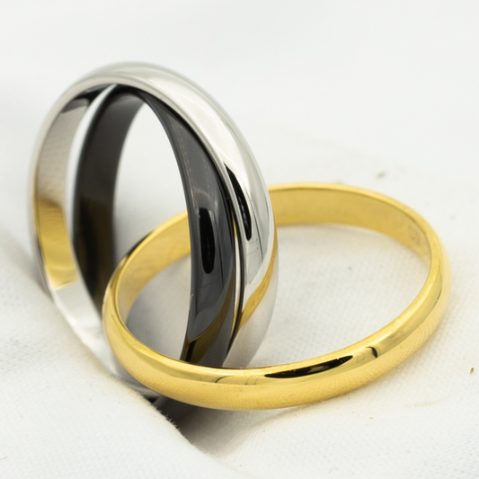 [Lumi Jewels]TRINITY RING BLACK GOLD SILVER