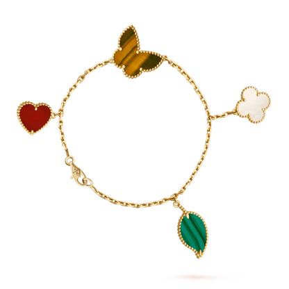 [Lumi Jewels]LUCKY SPRING 5 MOTIF GOLD BRACELET