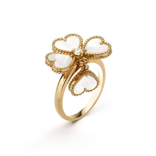 [Lumi Jewels]SWEET CLOVER WHITE MOP RING