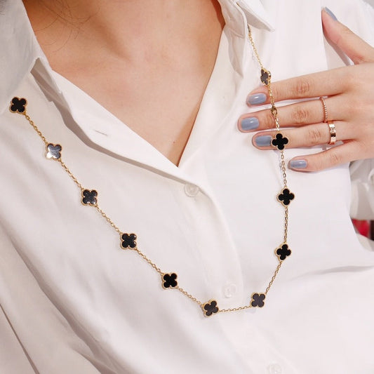 [Lumi Jewels]CLOVER 20 MOTIFS ONYX OR ROSE