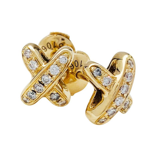 [Lumi Jewels]JEUX DE GOLD DIAMOND EARRINGS