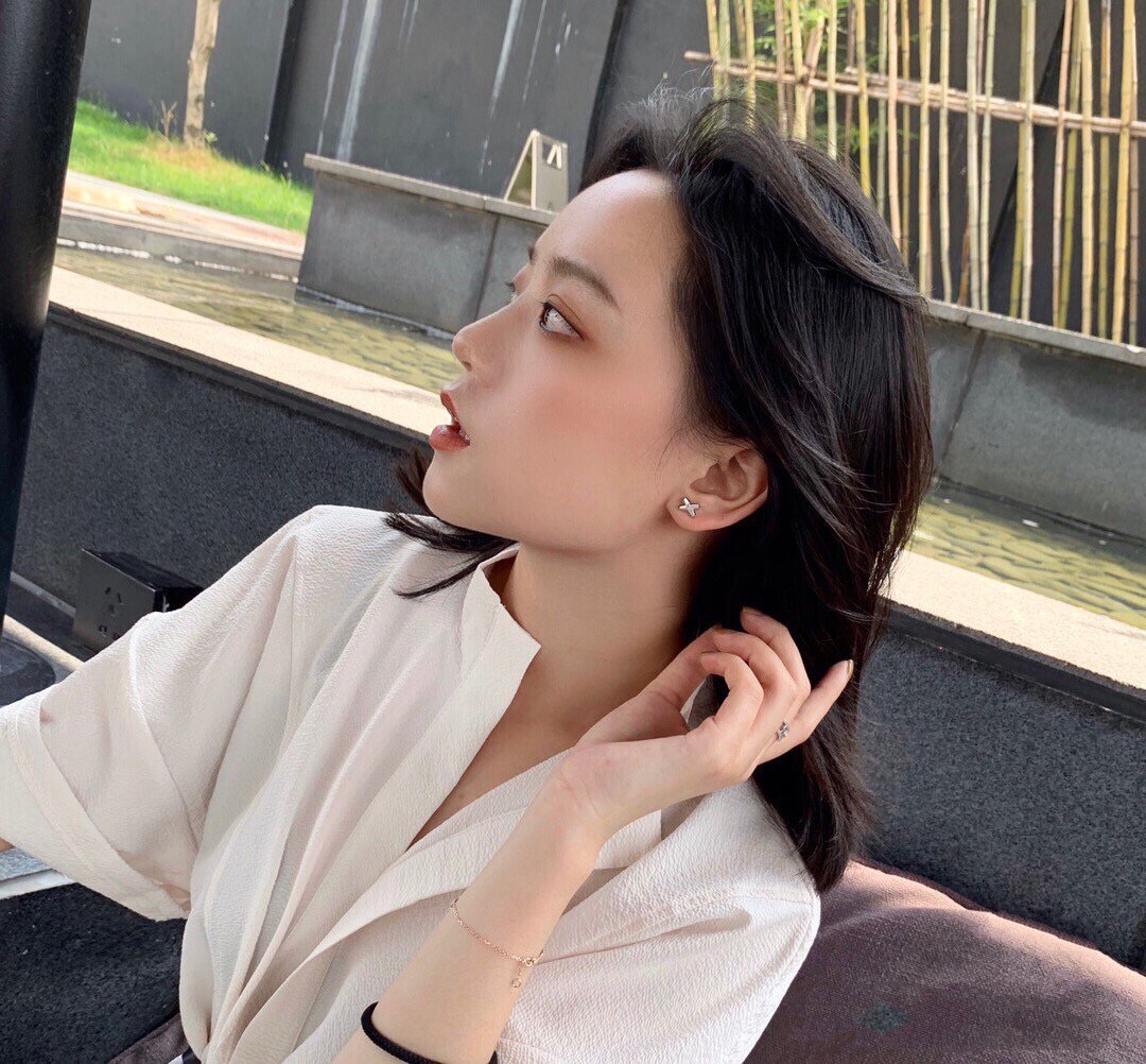 [Lumi Jewels]JEUX DE WHITE MOP PINK GOLD DIAMOND EARRINGS