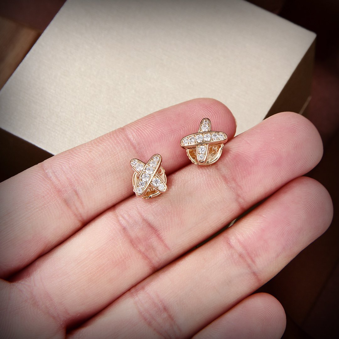 [Lumi Jewels]JEUX DE GOLD DIAMOND EARRINGS