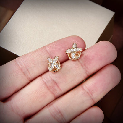 [Lumi Jewels]JEUX DE GOLD DIAMOND EARRINGS