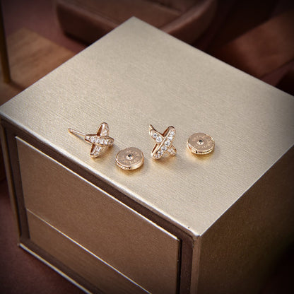 [Lumi Jewels]JEUX DE GOLD DIAMOND EARRINGS