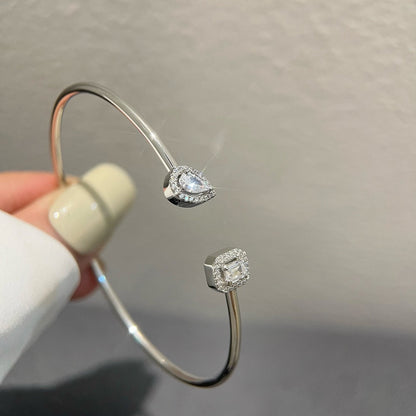 [Lumi]JONC FLEX MY TWIN TOI & MOI SILVER DIAMOND BRACELET