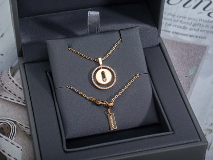[Lumi]LUCKY MOVE PM NECKLACE PINK GOLD DIAMOND