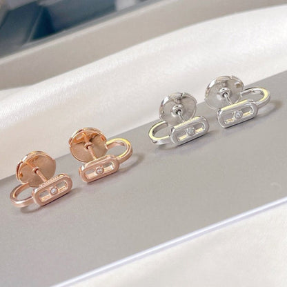 [Lumi]CREOLES MOVE UNO MINI 1 DIAMOND EARRINGS