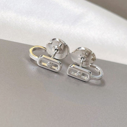 [Lumi]CREOLES MOVE UNO MINI 1 DIAMOND EARRINGS