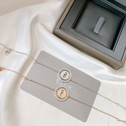 [Lumi]LUCKY MOVE PAVED DIAMOND BRACELET