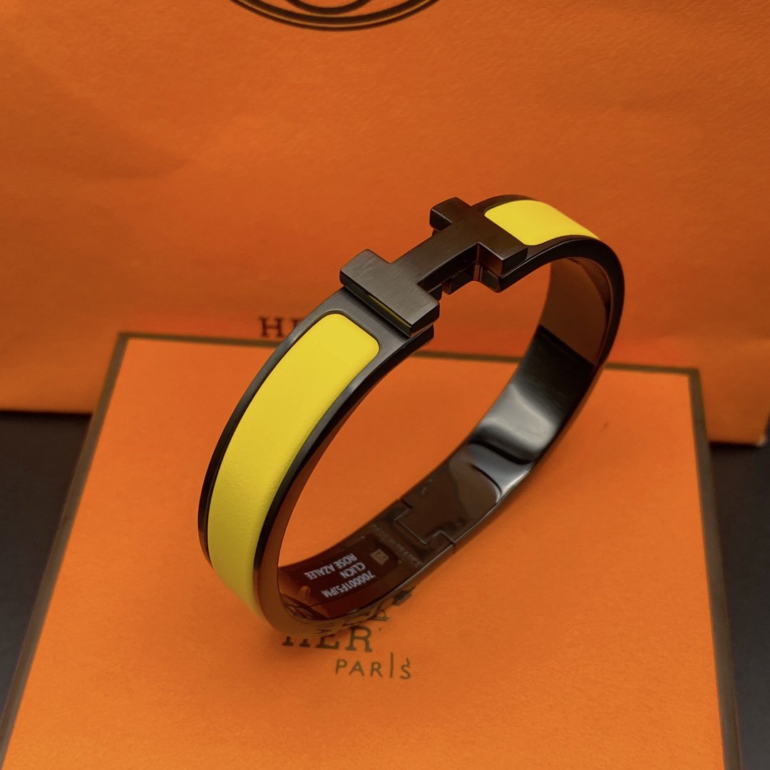 [Lumi Jewels]CLIC HM SO BLACK YELLOW BRACELET