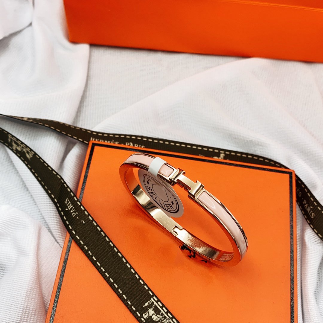 [Lumi Jewels]CLASSIC HM CLIC  PINK 8MM ENAMEL BRACELET