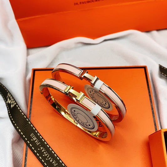 [Lumi Jewels]CLASSIC HM CLIC  PINK 8MM ENAMEL BRACELET