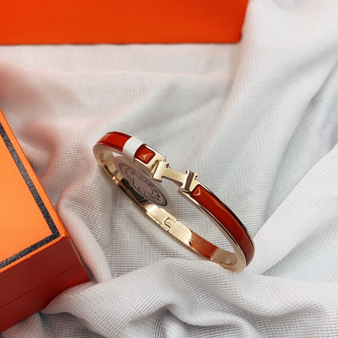 [Lumi Jewels]CLASSIC HM CLIC RED 8MM ENAMEL BRACELET