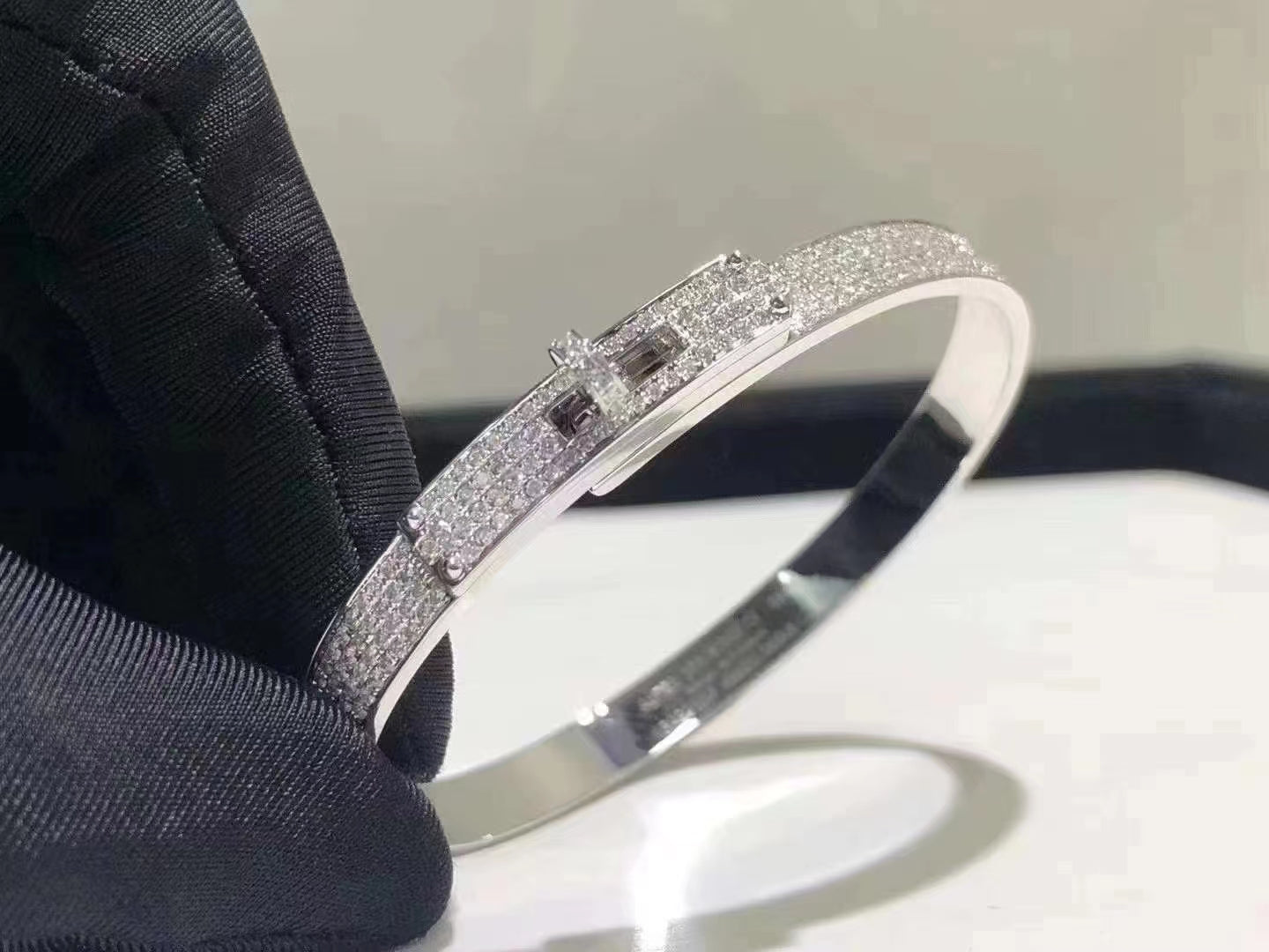 [Lumi Jewels]HM KELLY BRACELET IN SILVER AND FULL PAVE DIAMOND