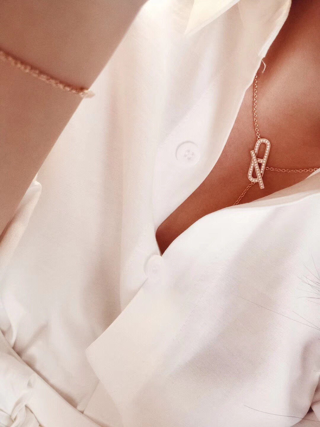 [Lumi Jewels]HM FIRE PIG NOSE NECKLACE TRENDY STREET