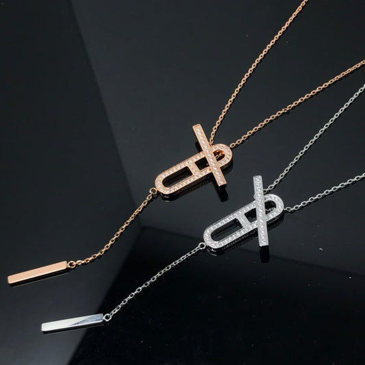 [Lumi Jewels]HM NECKLACE PLATINUM ROSE GOLD DIAMOND