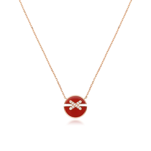 [Lumi Jewels]JEUX DE ROSE GOLD DIAMOND NECKLACE