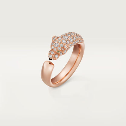 [Lumi Jewelery]PANTHERE HALF DIAMOND SMALL RING
