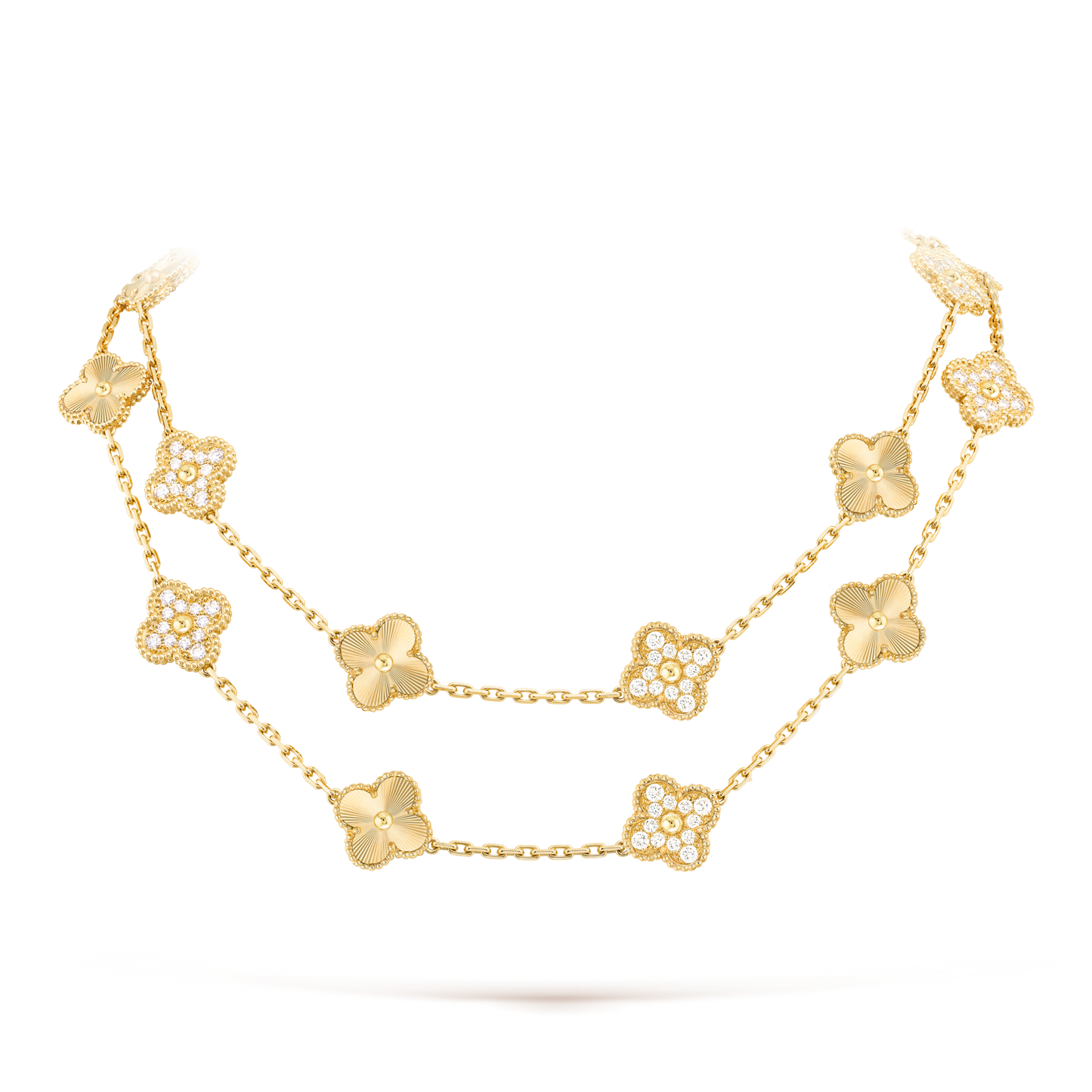 [Lumi Jewels]CLOVER 20 MOTIFS LASER DIAMOND NECKLACE