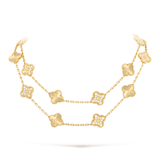 [Lumi Jewels]CLOVER 20 MOTIFS LASER DIAMOND NECKLACE