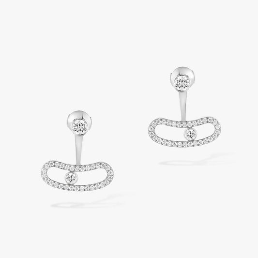[Lumi]MOVE UNO SILVER DIAMOND EARRINGS