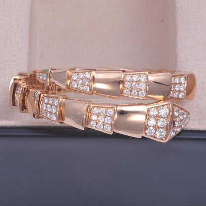 [Lumi Jewels]SERPENTI WIDE BRACELET PINK GOLD DIAMOND
