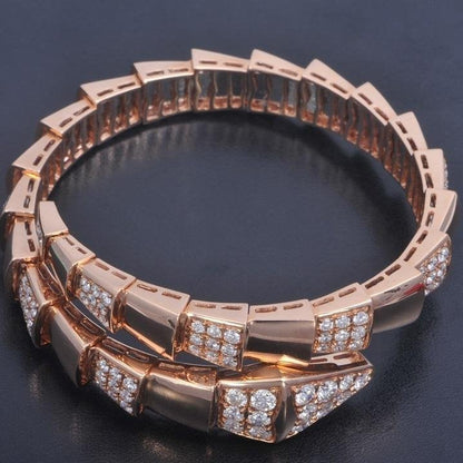 [Lumi Jewels]SERPENTI WIDE BRACELET PINK GOLD DIAMOND