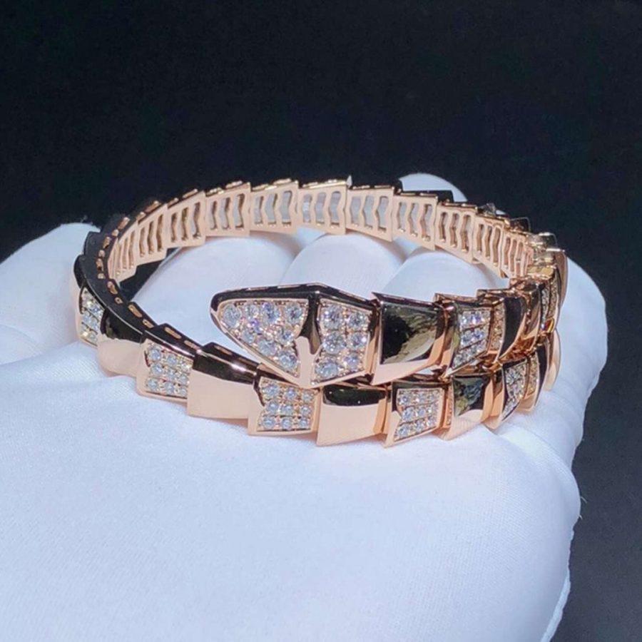 [Lumi Jewels]SERPENTI WIDE BRACELET PINK GOLD DIAMOND