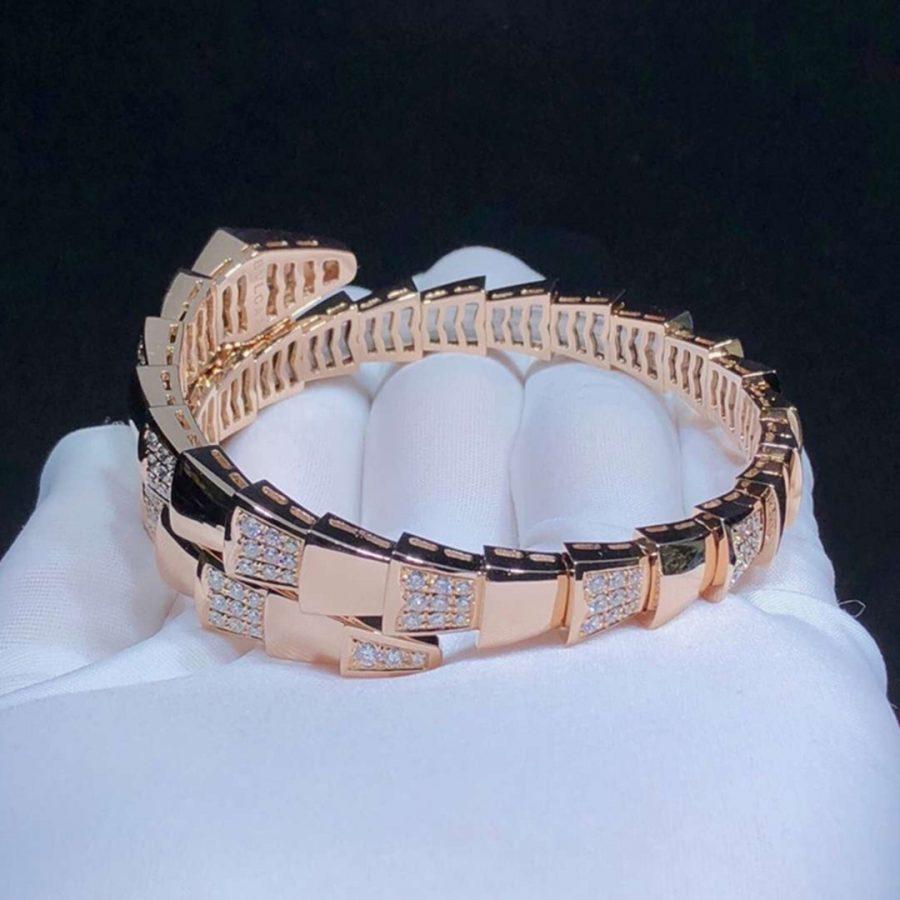 [Lumi Jewels]SERPENTI WIDE BRACELET PINK GOLD DIAMOND