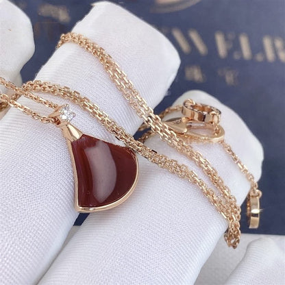 [Lumi Jewels]COLLIER DE RÊVE CORNALINE 1 DIAMANT
