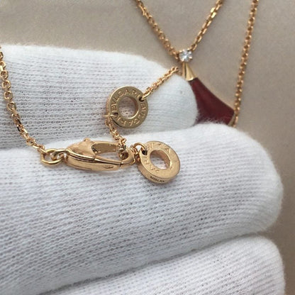 [Lumi Jewels]COLLIER DE RÊVE CORNALINE 1 DIAMANT
