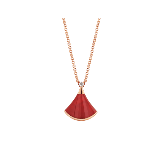 [Lumi Jewels]COLLIER DE RÊVE CORNALINE 1 DIAMANT