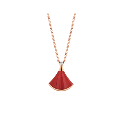 [Lumi Jewels]COLLIER DE RÊVE CORNALINE 1 DIAMANT