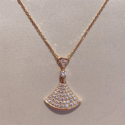 [Lumi Jewels]DREAM NECKLACE PINK GOLD FULL DIAMOND