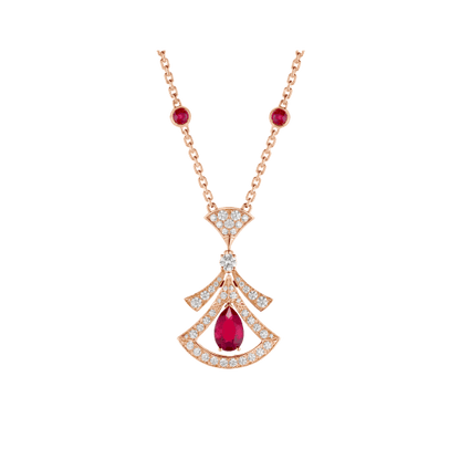 [Lumi Jewels]COLLIER DE RÊVE CORNALINE DIAMANT OR ROSE