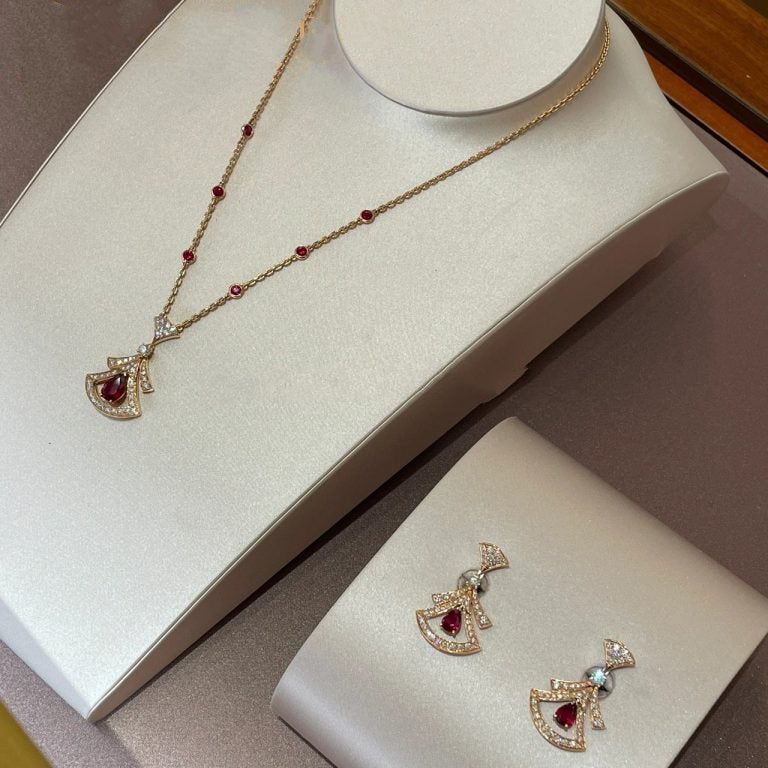[Lumi Jewels]COLLIER DE RÊVE CORNALINE DIAMANT OR ROSE