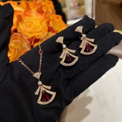 [Lumi Jewels]COLLIER DE RÊVE CORNALINE DIAMANT OR ROSE