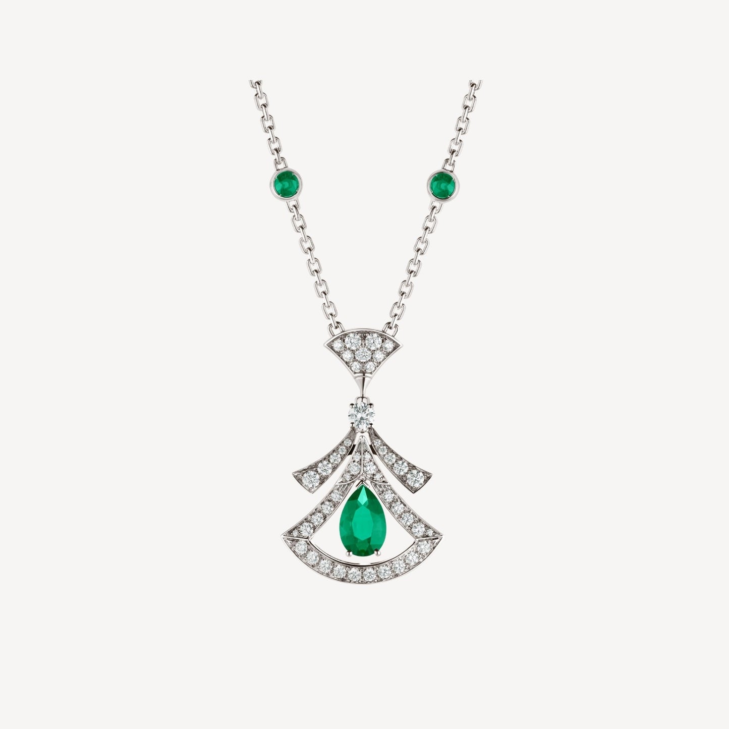 [Lumi Jewels]COLLIER DE RÊVE MALACHITE DIAMANT ARGENT