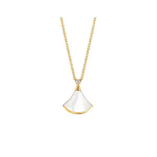 [Lumi Jewels]DREAM NECKLACE WHITE MOP GOLD 1 DIAMOND