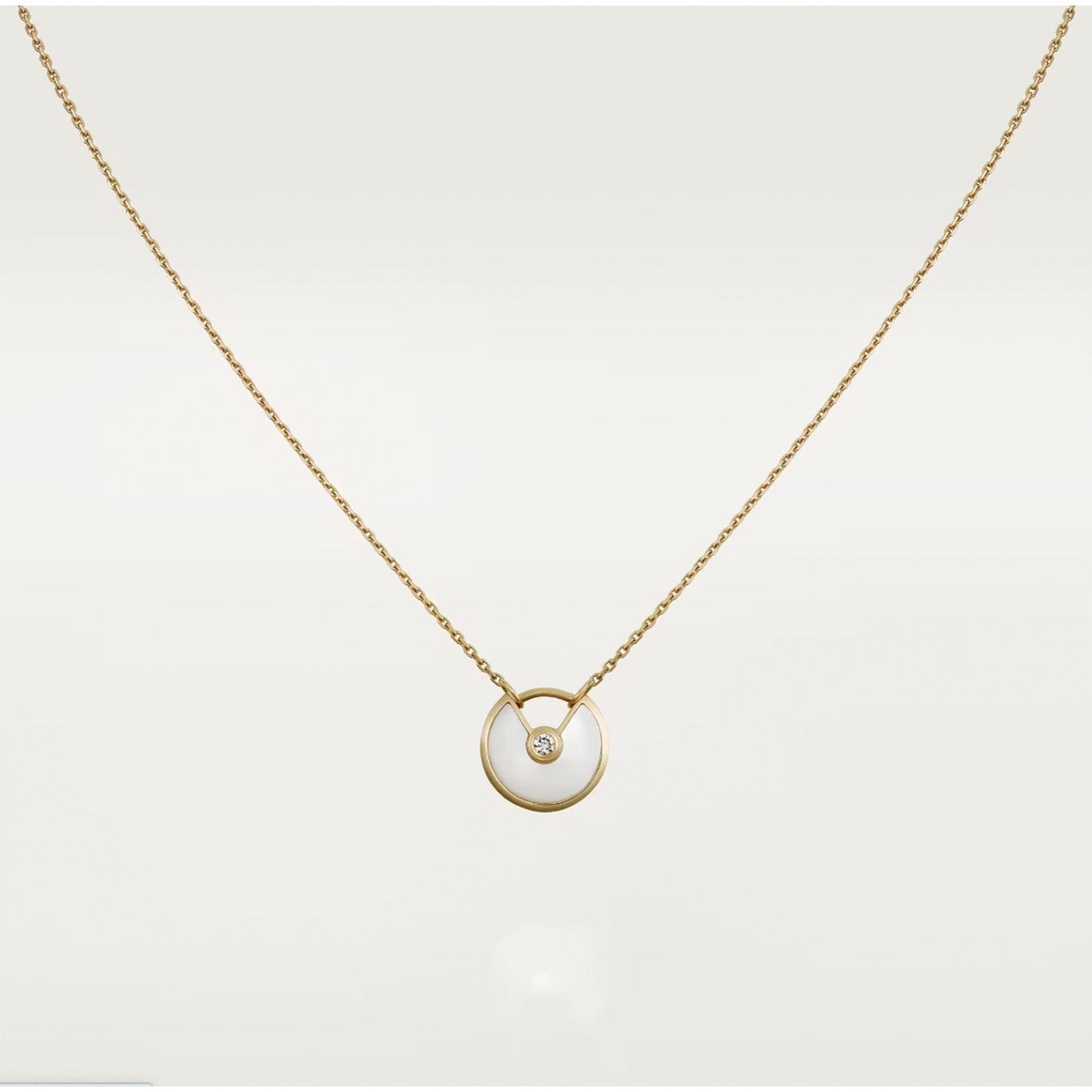 [Lumi Jewels]AMULETTE ROSE GOLD MOP NECKLACE