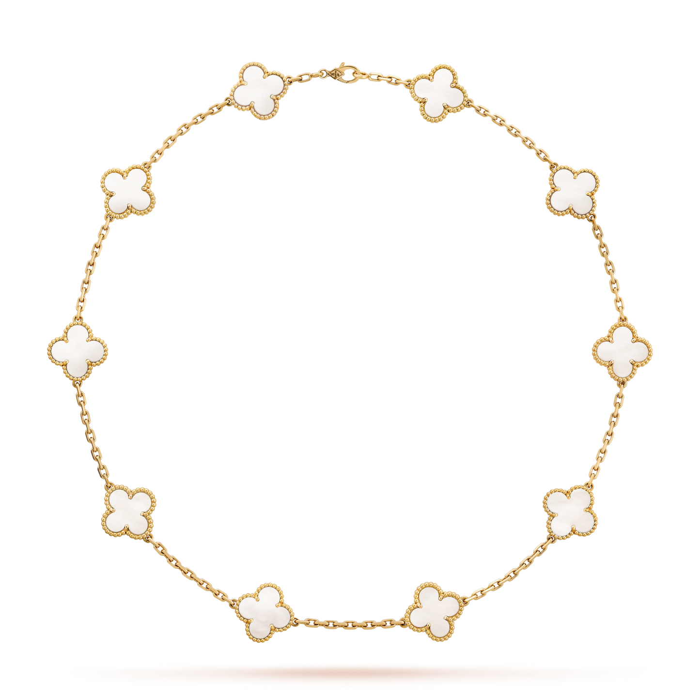 [Lumi Jewels]CLOVER 10 MOTIFS WHITE MOTHER OF PEARL NECKLACE