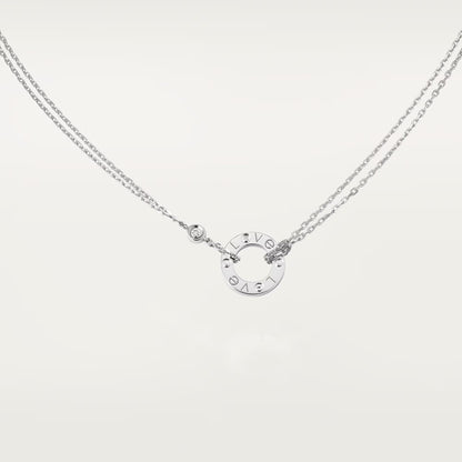 [Lumi Jewelery]LOVE NECKLACE 16MM 2 DIAMONDS