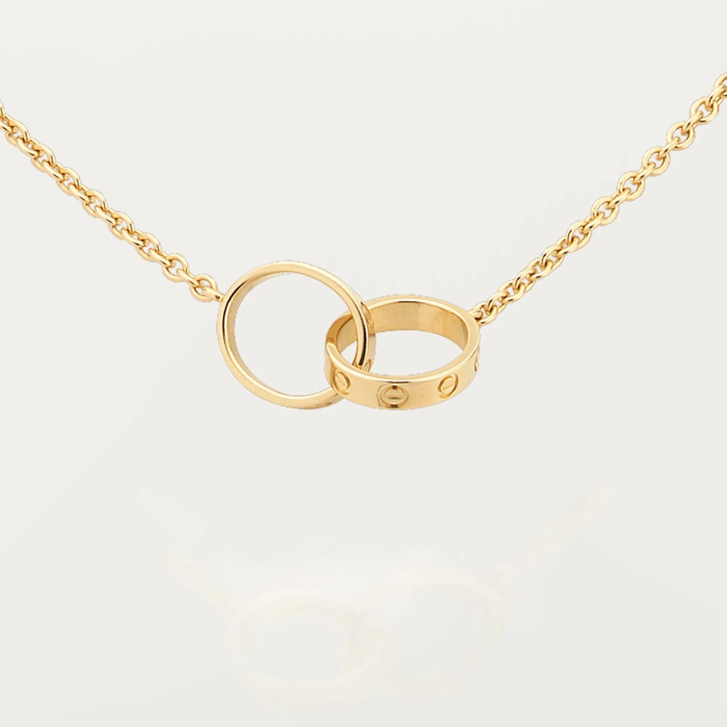 [Lumi Jewelery]LOVE DOUBLE RING NECKLACE