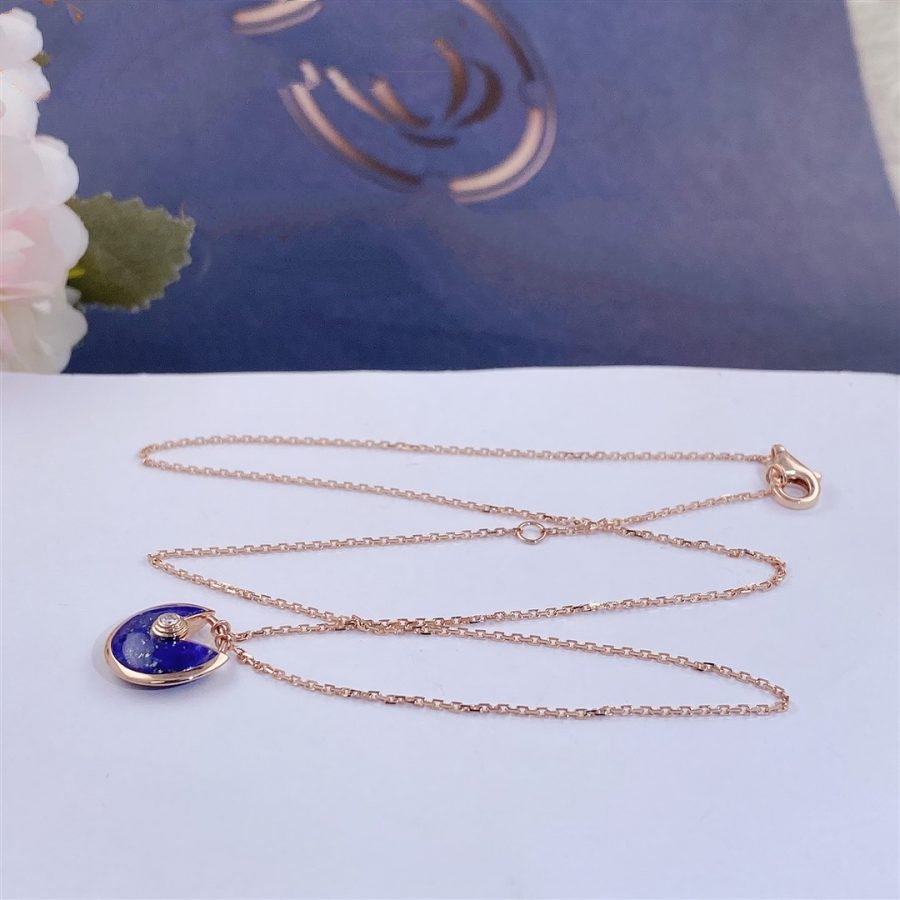 [Lumi Jewels]AMULETTE ROSE GOLD AGATE NECKLACE