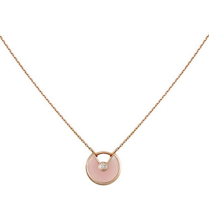 [Lumi Jewels]AMULETTE ROSE GOLD PINK MOP NECKLACE