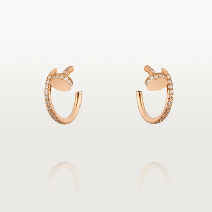 [Lumi Jewels]PUCES D'OREILLES 12.75MM OR ROSE DIAMANT