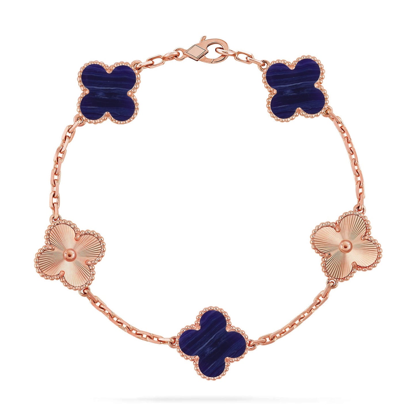 [Lumi Jewels]CLOVER 5 MOTIF PURPLE STRIPES BRACELET COLLECTION