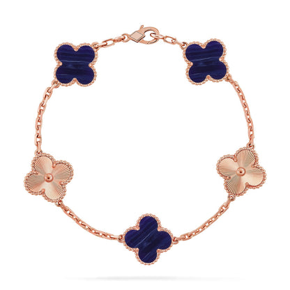 [Lumi Jewels]CLOVER 5 MOTIF PURPLE STRIPES BRACELET COLLECTION